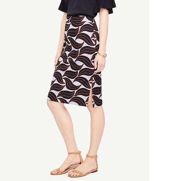 Ann Taylor Dresses & Skirts - Ann Taylor | NWOT Navy print pencil skirt